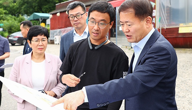 김영수 의왕시 부시장, 주요 사업 대상지 현장 점검