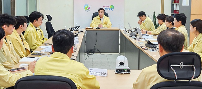 김성제 의왕시장, 호우경보 발령에 재난안전상황실 방문... 집중호우 대비 총력 대응